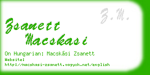 zsanett macskasi business card