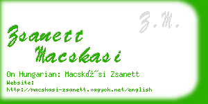 zsanett macskasi business card